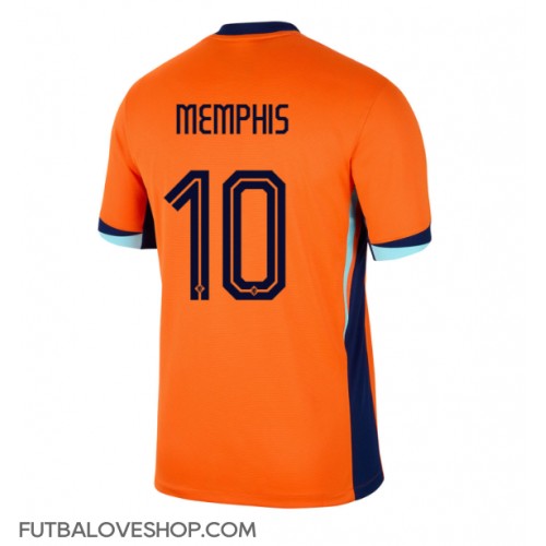 Dres Holandsko Memphis Depay #10 Domáci ME 2024 Krátky Rukáv